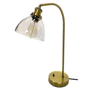 Newburgh Table Lamp - Bronze Metal Table Lamp with Clear Glass Shade