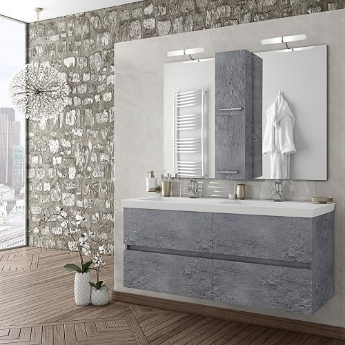 Alexander - 48" Grey, Modern Floating Double Vanity