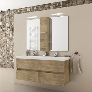 Selene 43" Natural, Modern Medicine Cabinet with Dual Mirrors