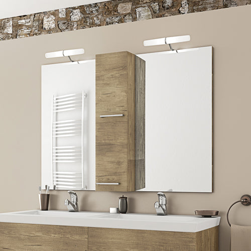 Selene 43" Natural, Modern Medicine Cabinet with Dual Mirrors