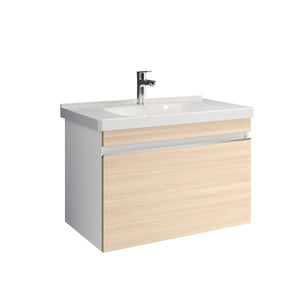 Woody - 31" Cream Oak Modern Floating Vanity