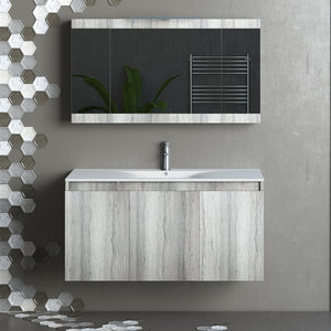 Apollo 36" Rock Oak, Modern Floating Vanity