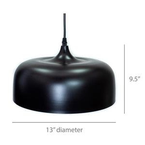 Euclid Black - 1-Light Aluminum Metal Ceiling Pendant Downlight