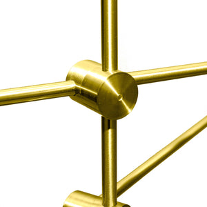 Sloan - Adjustable 8-Light Iron Sputnik Chandelier in Brass Finish