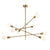 Sloan - Adjustable 8-Light Iron Sputnik Chandelier in Brass Finish