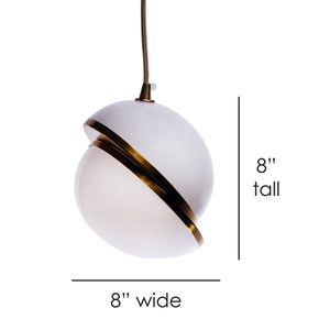Bianca Geometric Globe Pendant Light, 8 inches