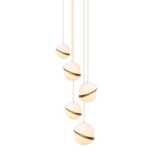 Bianca Geometric Globe Pendant Light, 8 inches