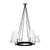 St. James - Mid-Century Modern Black 6-Light Chandelier