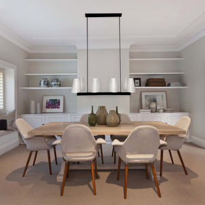 St. James - Mid-Century Modern Black 8-Light Chandelier