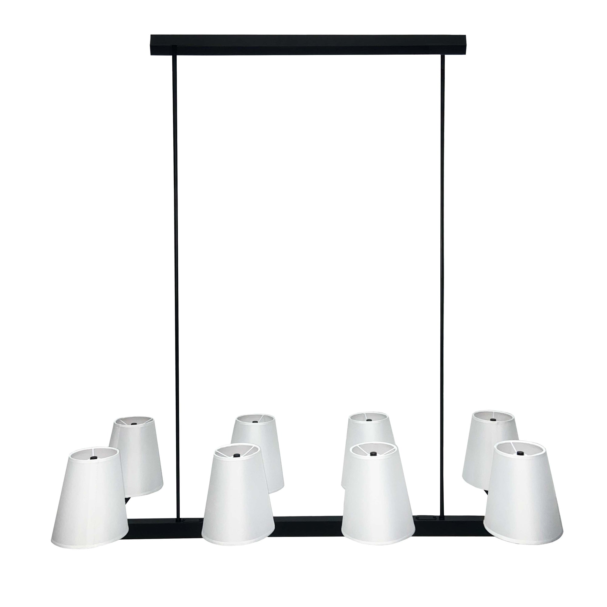 St. James - Mid-Century Modern Black 8-Light Chandelier