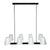 St. James - Mid-Century Modern Black 8-Light Chandelier
