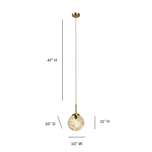 Blanche - Mid-Century Modern 10” Glass Pendant Light