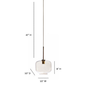 Kempton 8" Mid-Century Cognac Glass Globe Pendant Light