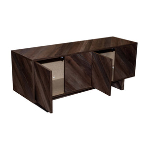 Bingham - Modern Low Storage Console with Dark Finish, 62 inches