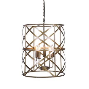 Addie - Large 5-Light Modern Industrial Wrought Iron Hanging Chandelier