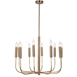 Raya - Large 9-Light Gold Candelabra Style Chandelier