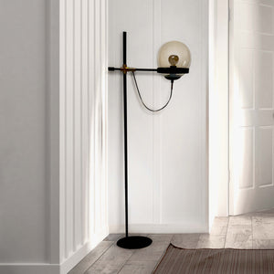 Colby - 64” Mid-Century Modern Floor Lamp Black