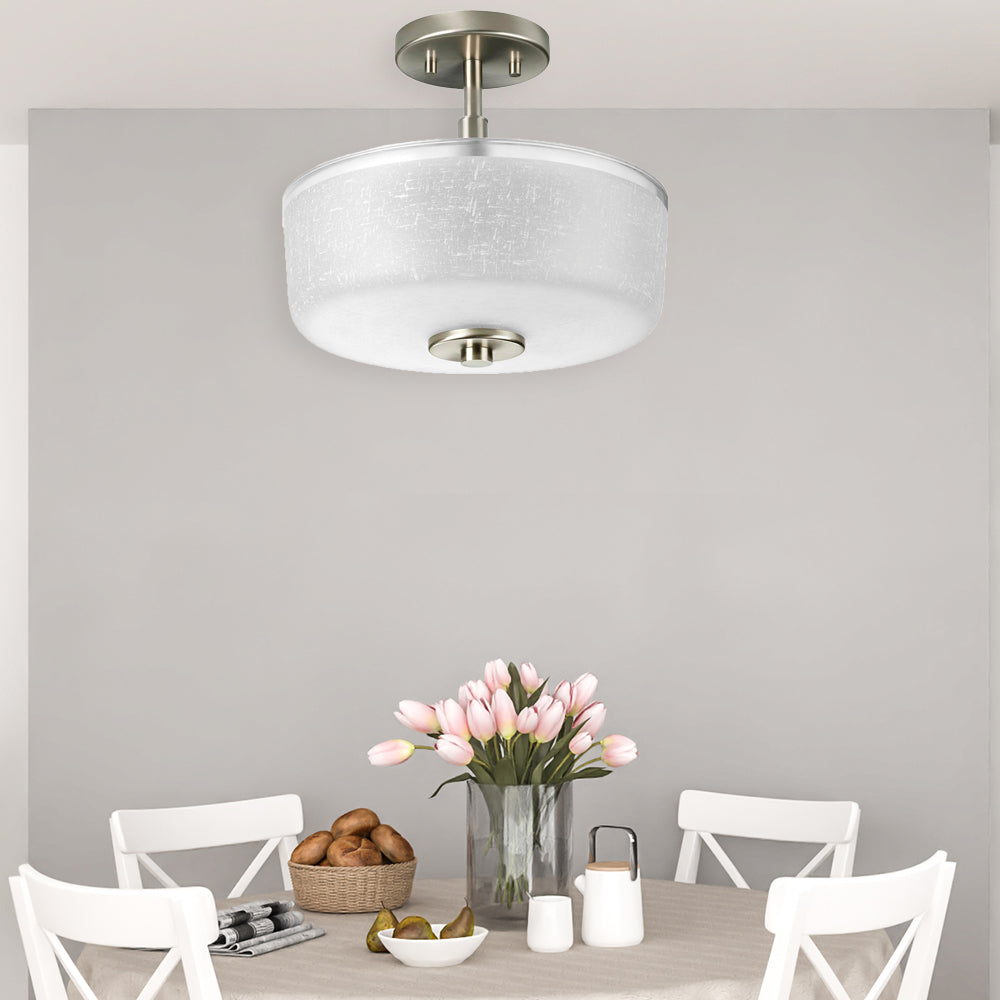 Semi flush mount ceiling light brushed nickel hotsell