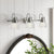 Rusnak - Brushed Nickel and Glass 3 Light Bathroom Vanity Light