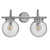 Taft 2 Light - Bathroom Vanity Light with Clear Glass Globe Shades