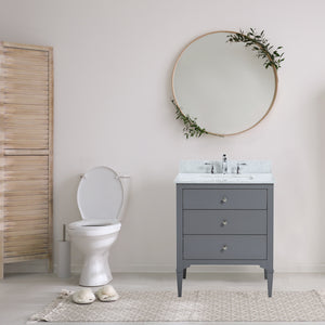 Raya - 30" Grey, Farmhouse Transitional Freestanding Vanity