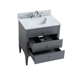 Raya - 30" Grey, Farmhouse Transitional Freestanding Vanity