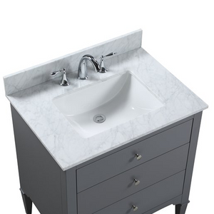 Raya - 30" Grey, Farmhouse Transitional Freestanding Vanity