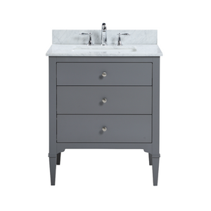 Raya - 30" Grey, Farmhouse Transitional Freestanding Vanity