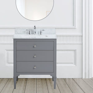 Raya - 30" Grey, Farmhouse Transitional Freestanding Vanity