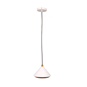 Jojo White Minimalist Pendant Light with Gold Shade Interior