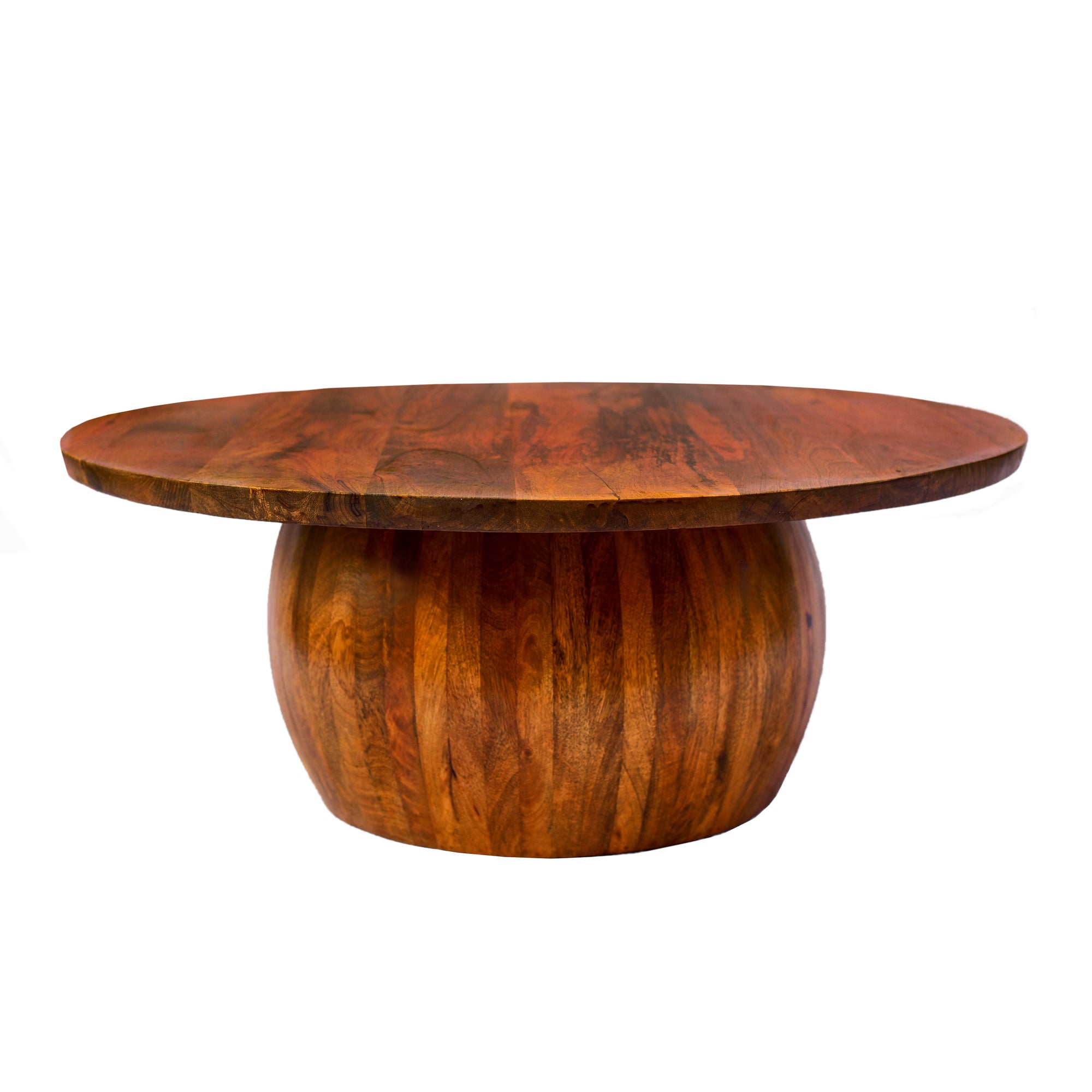 Augustine – Dark Natural, Solid Mango Wood Modern Coffee Table