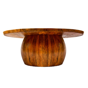 Augustine – Dark Natural, Solid Mango Wood Modern Coffee Table