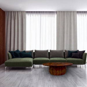 Augustine – Dark Natural, Solid Mango Wood Modern Coffee Table