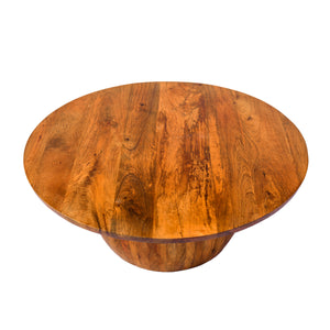 Augustine – Dark Natural, Solid Mango Wood Modern Coffee Table