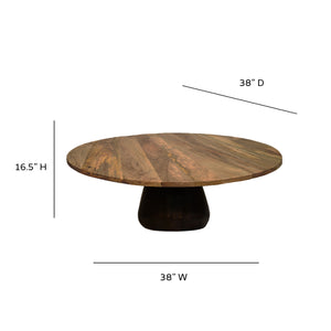 Harper – Natural, Solid Mango Wood Modern Coffee Table