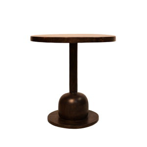 Sutton – Dark Walnut, Solid Mango Wood Modern Pedestal End Table