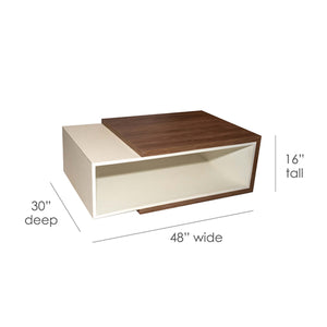 Sai Mid-Century Modern Linear Coffee Table