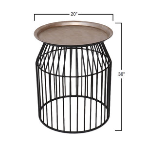 Harvey - Gold and Black Iron End Table
