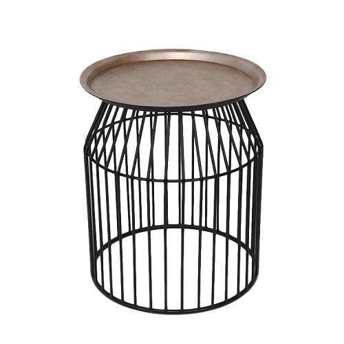 Harvey - Gold and Black Iron End Table