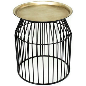 Harvey - Gold and Black Iron End Table