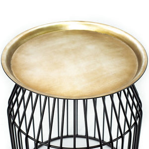 Harvey - Gold and Black Iron End Table