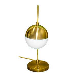 Klara Lamp - Brass Metal Midcentury Modern Table Lamp, Iron with Frosted Glass