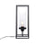 Roman - 16.5” Black Iron Table Lamp with Glass Shade