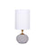 Nico - Cement Table Lamp with Long White Fabric Drum Shade
