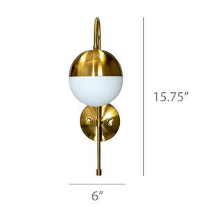 Klara Sconce - Brass Metal Midcentury Modern Wall Sconce