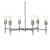 Mia - Large Chrome 6-Light Silver Hanging Chandelier