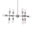 Xena - Globe Clear Glass 12-Light Chandelier in a Silver Sputnik Style