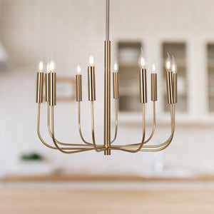 Raya - Large 9-Light Gold Candelabra Style Chandelier